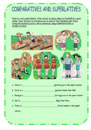 comparatives superlatives sports club worksheet