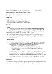 English Worksheet: Irregular verbs
