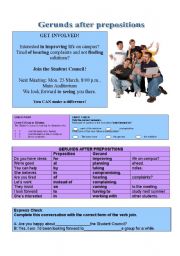 English Worksheet: Gerunds after prepositions (grammar guide) 
