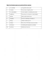 English worksheet: Aged care Vocabulary