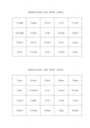 English worksheet: Memory Game