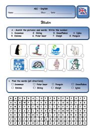 English Worksheet: Winter worksheet