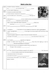 English Worksheet: Martin Luther King