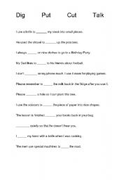 English worksheet: Fill in the gaps