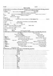English Worksheet: Round up test
