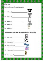 English worksheet: What s it? 