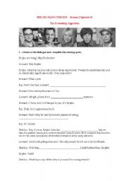 English Worksheet: Making friends - The Big Bang Theory
