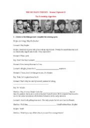 English Worksheet: Making friends - The Big Bang Theory