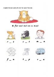 English Worksheet: Short a sound