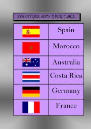 English Worksheet: countries and their flags
