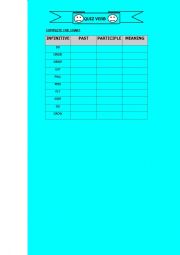 English Worksheet: VOCABULARY VERBS