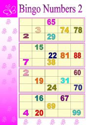 BINGO  NUMBERS (2/6)