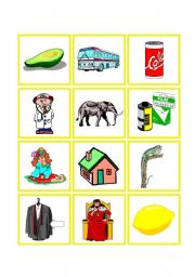English Worksheet: abc CARDS