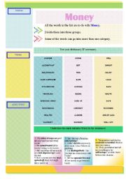 English Worksheet: Money