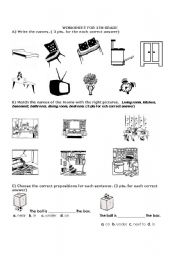 English Worksheet: room in house