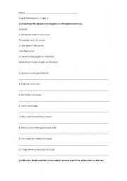 English Worksheet: Verb to be and present simple review