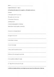 English worksheet: Verb to be and present simple review