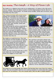 Amish Paradise - lyrics - ESL worksheet by pricess