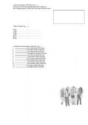 English Worksheet: DATES / MONTHS