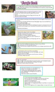 English Worksheet: the jungle book