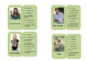 Famous Celebrity Profile Mini-biography Cards 1