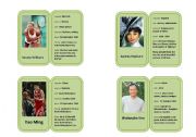 Famous Celebrity Profile Mini-biography Cards 2