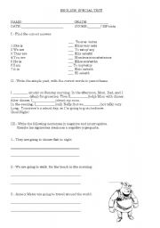 English worksheet: Simple past