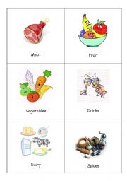English worksheet: food