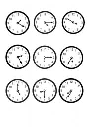 English Worksheet: clock