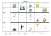 English Worksheet: UK School Timetable