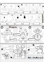 English Worksheet: numbers,shapes and family