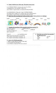 English worksheet: Wonderful World song worksheet