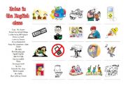 English Worksheet: rules in the English class