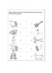 English Worksheet: personal hygiene