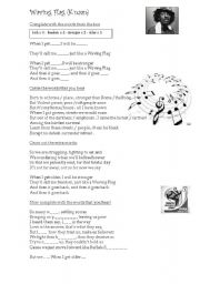 English worksheet: Waving flag by Knaan