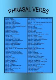 English Worksheet: Phrasal Verbs