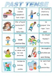 Past TENSE DOMINOES SET 2