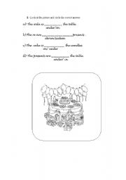 English worksheet: Prepositions of place