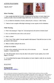 English worksheet: ACTIVITY ABOUT THE MOVIE  