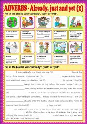 Adverbs - Already, just and yet part 2 + KEY