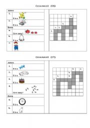 English worksheet: crossword-letter B+C