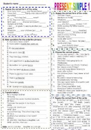 PRESENT SIMPLE - EXERCISES 1