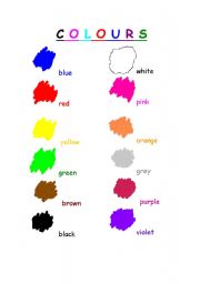 English Worksheet: The colours