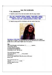 English Worksheet: Song 