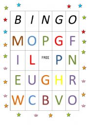 English Worksheet: Bingo Alphabet  2