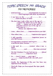 English Worksheet: oral report