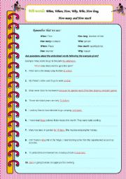 English Worksheet: wh-words