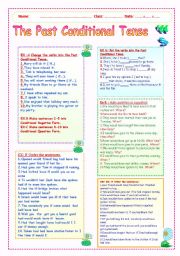 English Worksheet: THE PAST CONDITIONAL TENSE WS