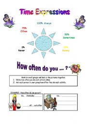 English Worksheet: Adverbs of frequency