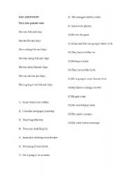 English Worksheet: TURN INTO PASSIVE VOICE